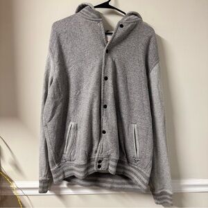 American Eagle Outfitters Gray Varsity Jacket